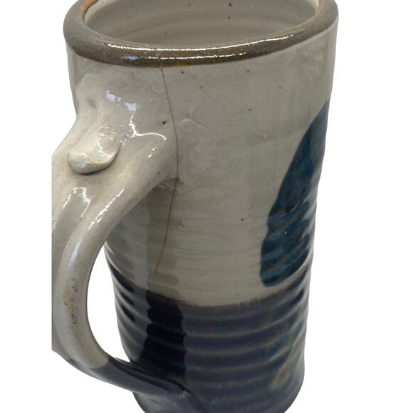 Hand Thrown Studio Art Pottery Handled Coffee Mugs and Tumbler SET Of 4 - Picture 12 of 13